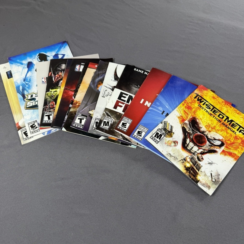 PS2 AND PS3 Lot of 14 Manuals Only Playstation 2 Playstation 3